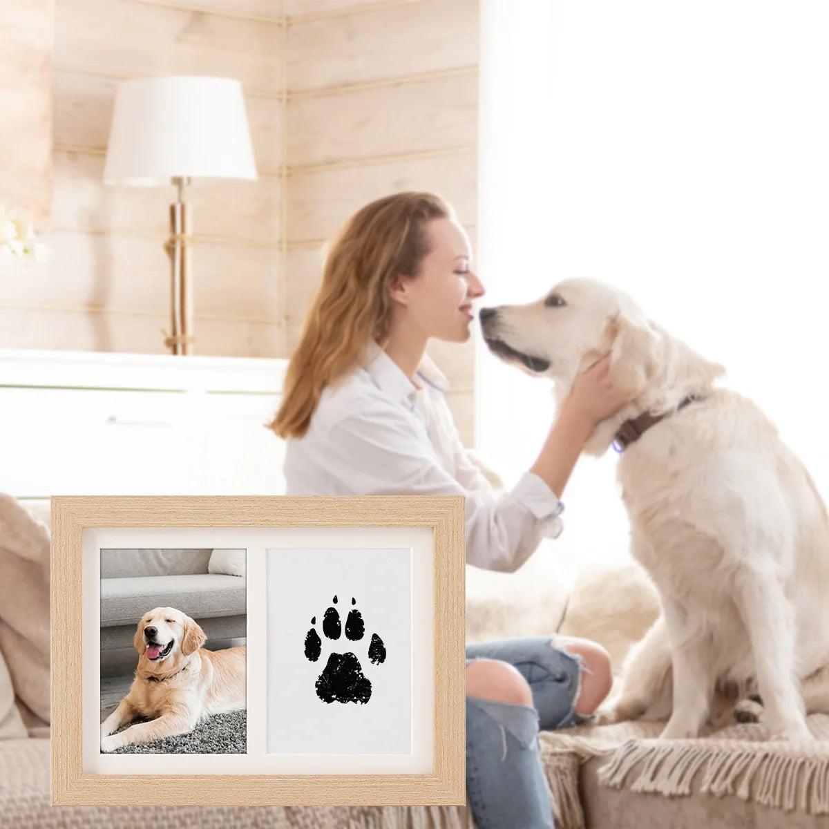 DIY Paw Print Photo Frame, Pet Memorial Keepsake Display