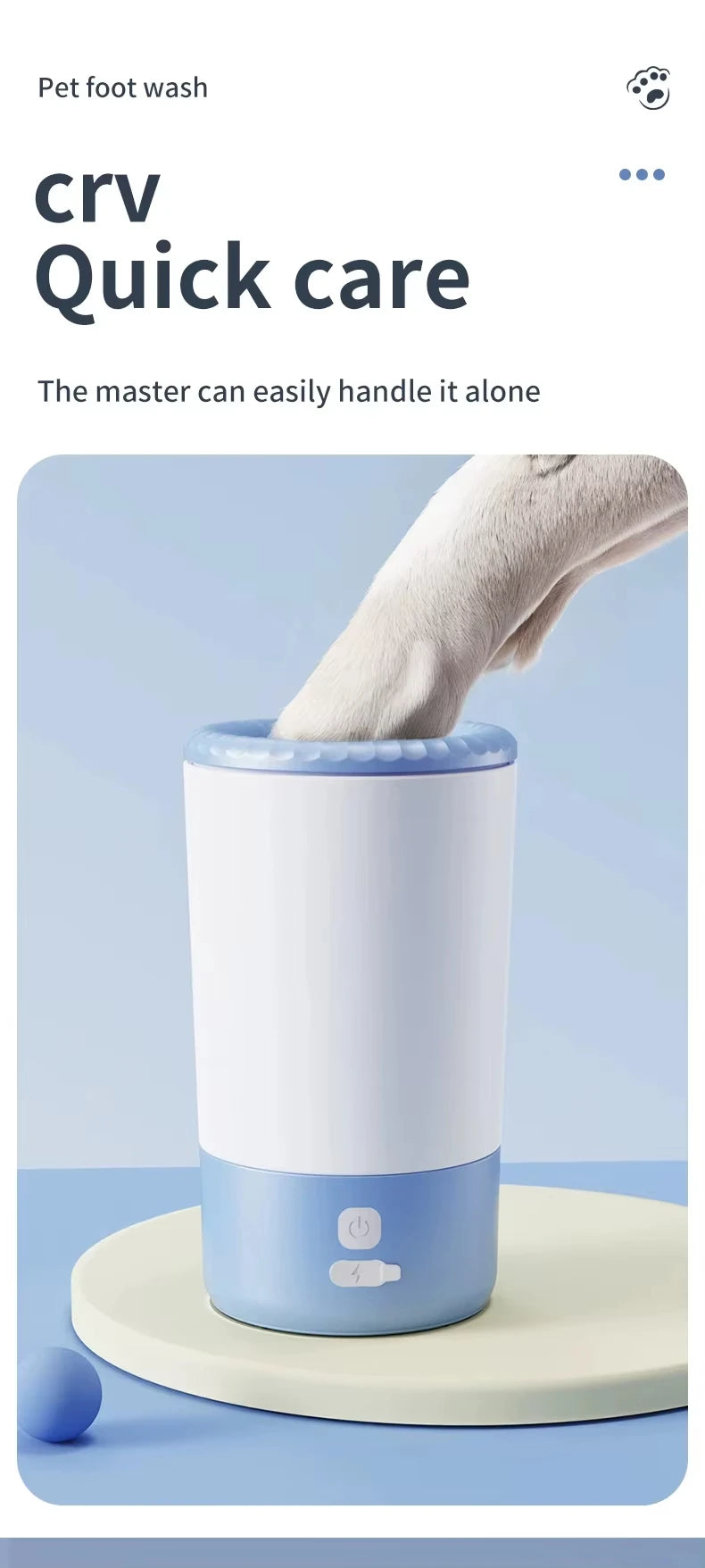 Electric Automatic Dog Paw Washer, Portable Quiet Paw Cleaner