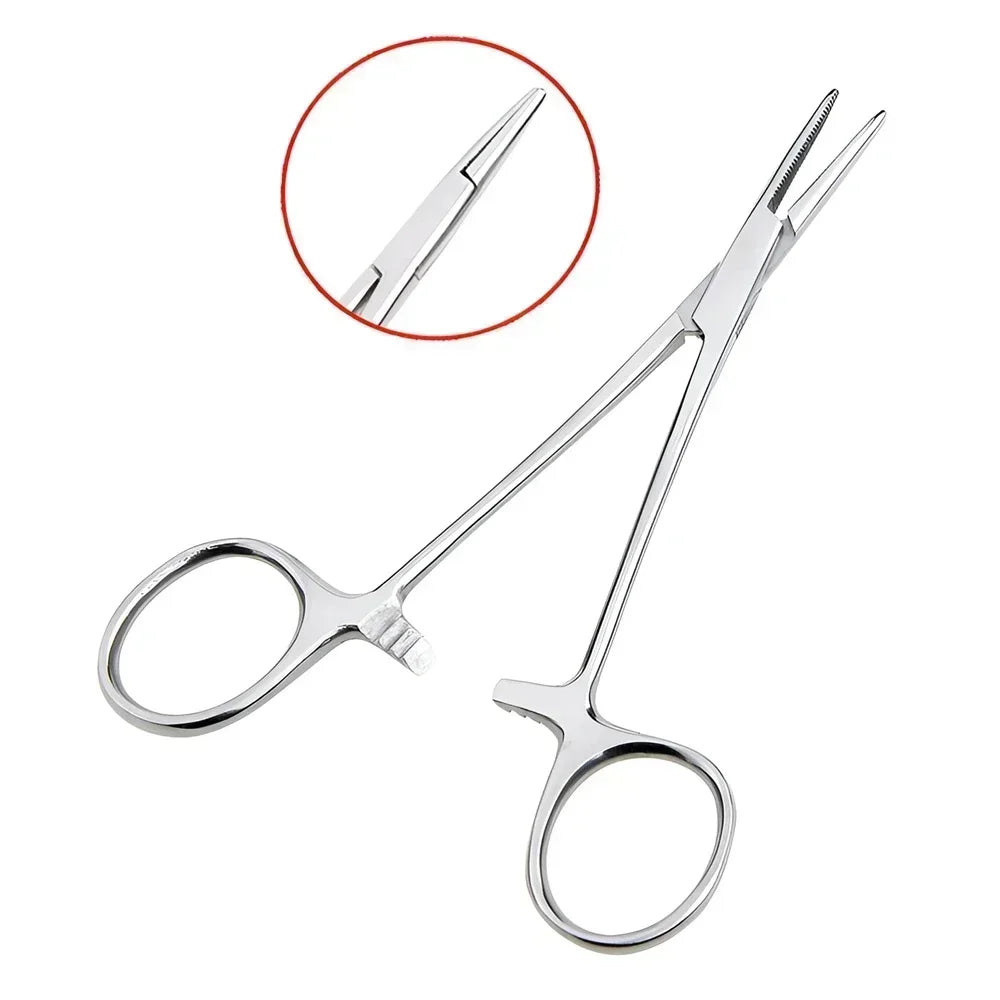 Curved Stainless Steel Pet Hemostat for Ear Hair Removal & Grooming