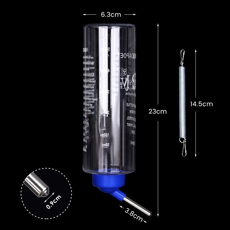 500ml Hanging Water Bottle Dispenser for Rabbits and Hamsters