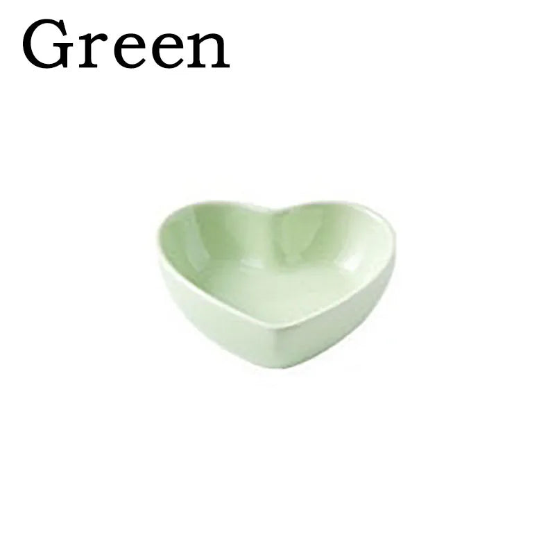 Heart-Shaped Ceramic Food Bowl for Hamsters and Small Animals