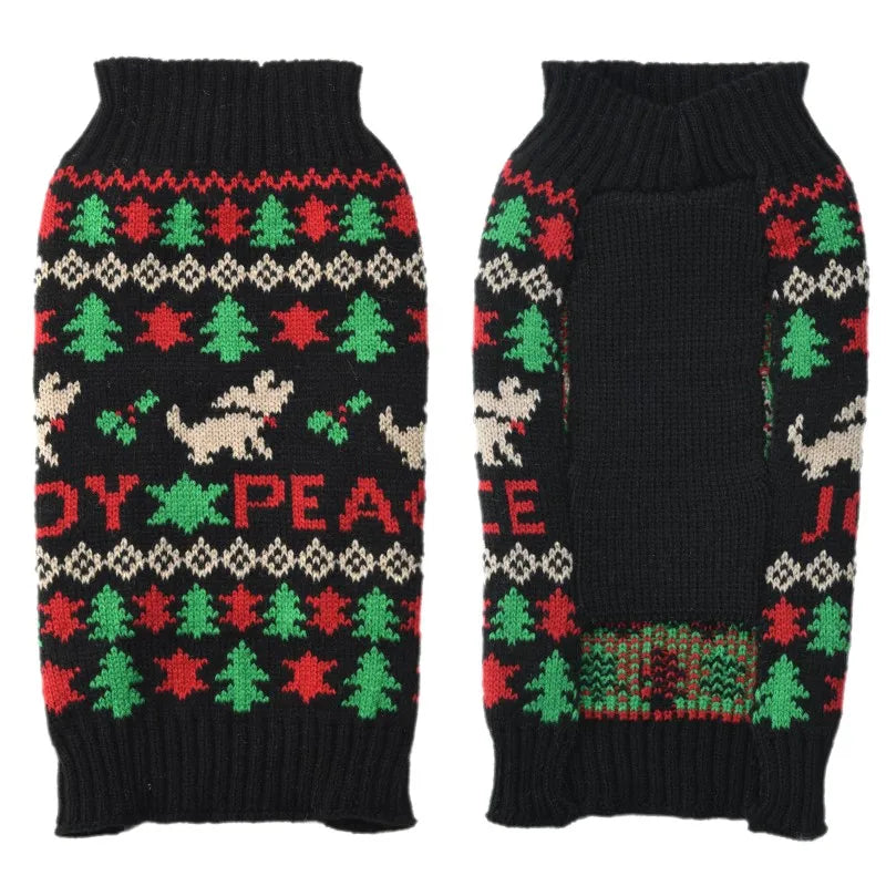 Soft Warm Christmas Turtleneck Dog Sweater for Small Dogs
