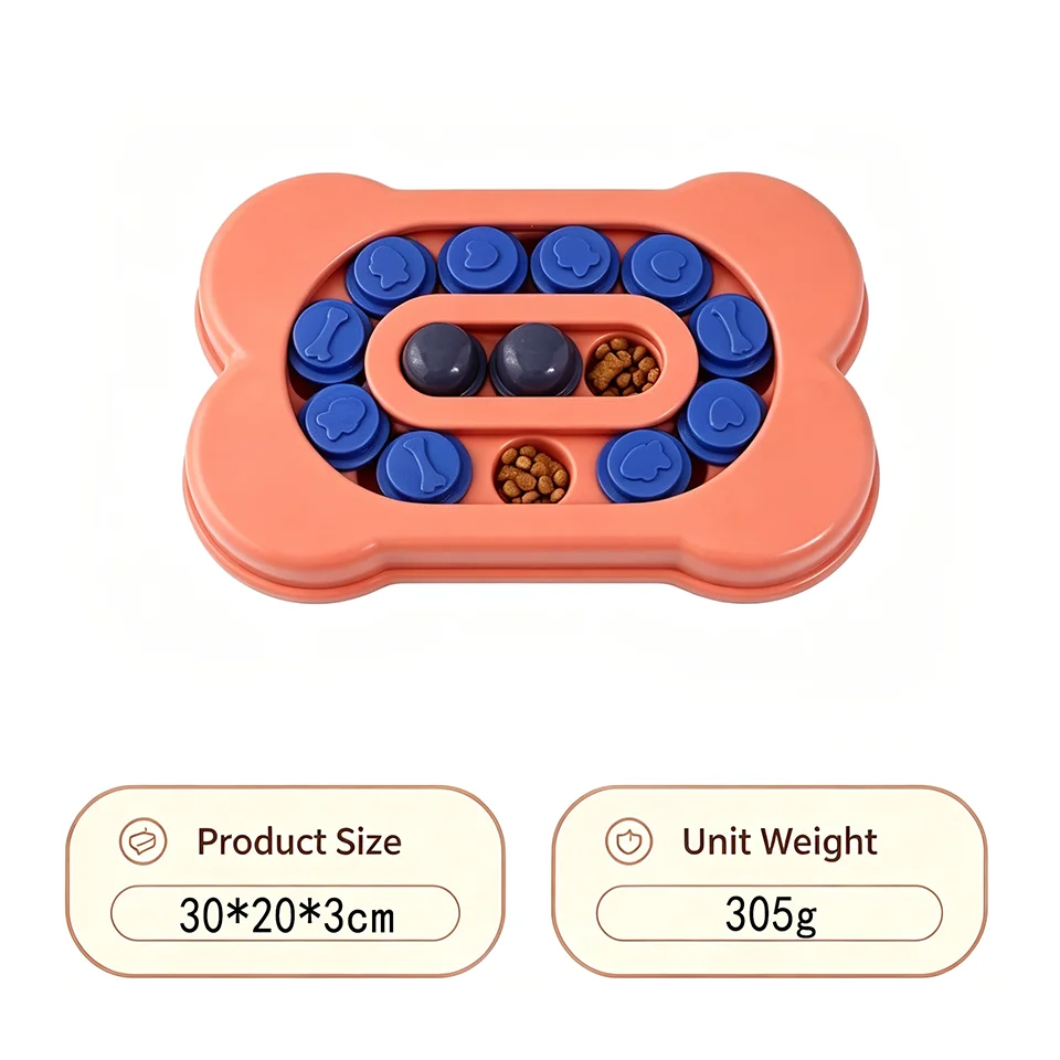 Dog Puzzle Slow Feeder Bowl – Interactive Treat Toy for Dogs & Cats