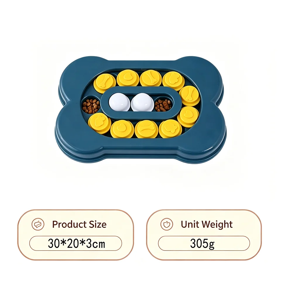 Dog Puzzle Slow Feeder Bowl – Interactive Treat Toy for Dogs & Cats