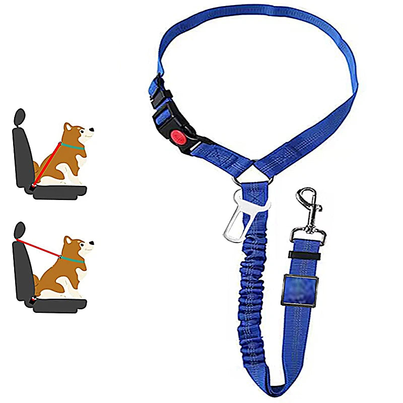 2-in-1 Dog Harness with Leash and Car Seat Belt Strap