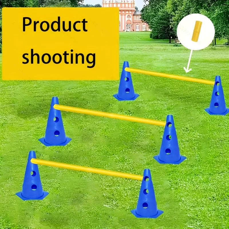 Dog Agility Training Set with Hurdle Stand & Roadblock Bucket