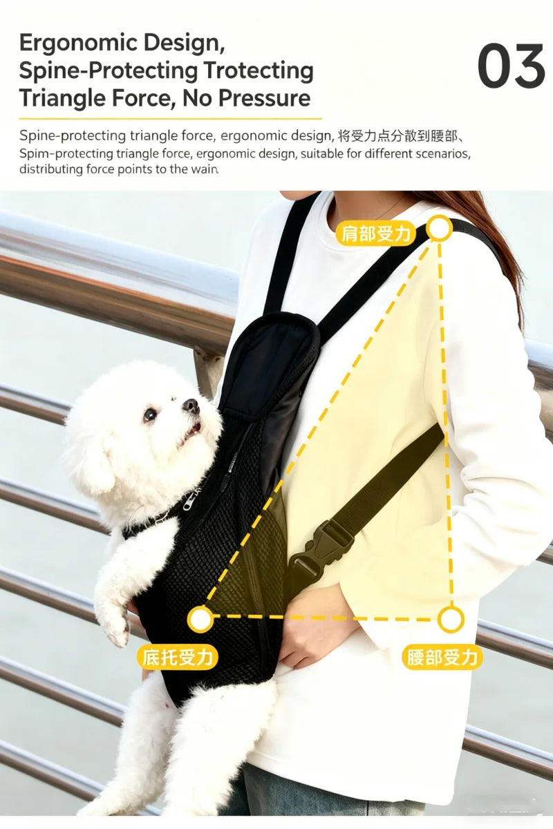 Double-Shoulder Pet Carrier Bag, Breathable Travel Backpack