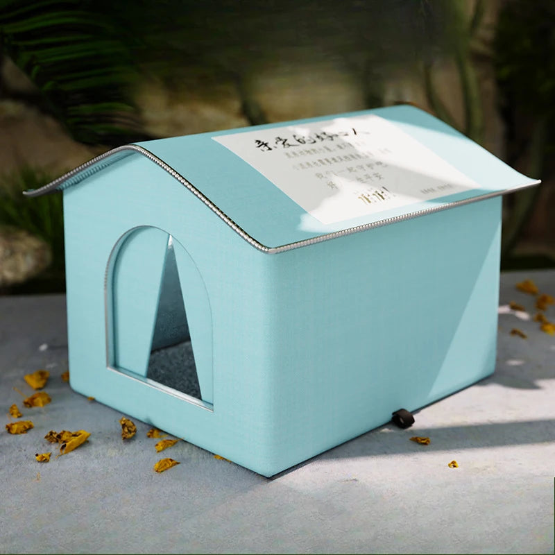 Foldable Waterproof Cat Cave Bed & Pet House for Cats and Small Dogs