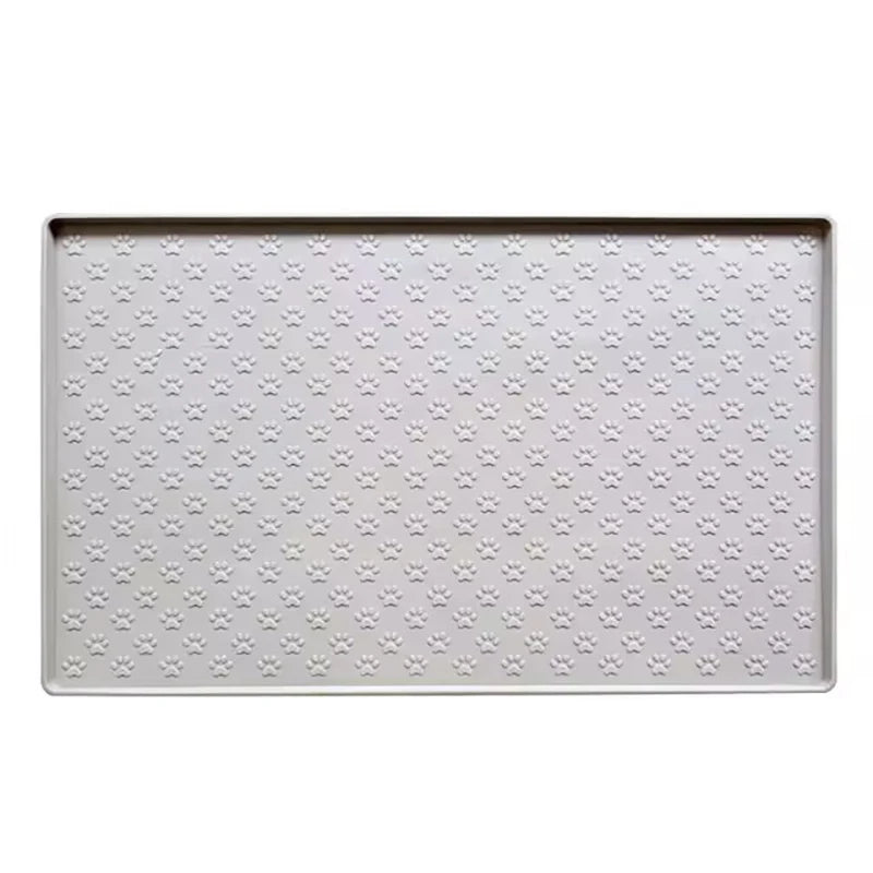 Waterproof Silicone Pet Food Mat, Non-Slip Bowl Placemat for Dogs