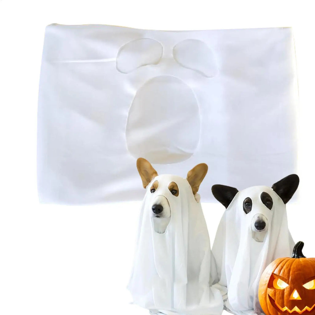 Dog Ghost Halloween Costume Cosplay Party Outfit for Pets