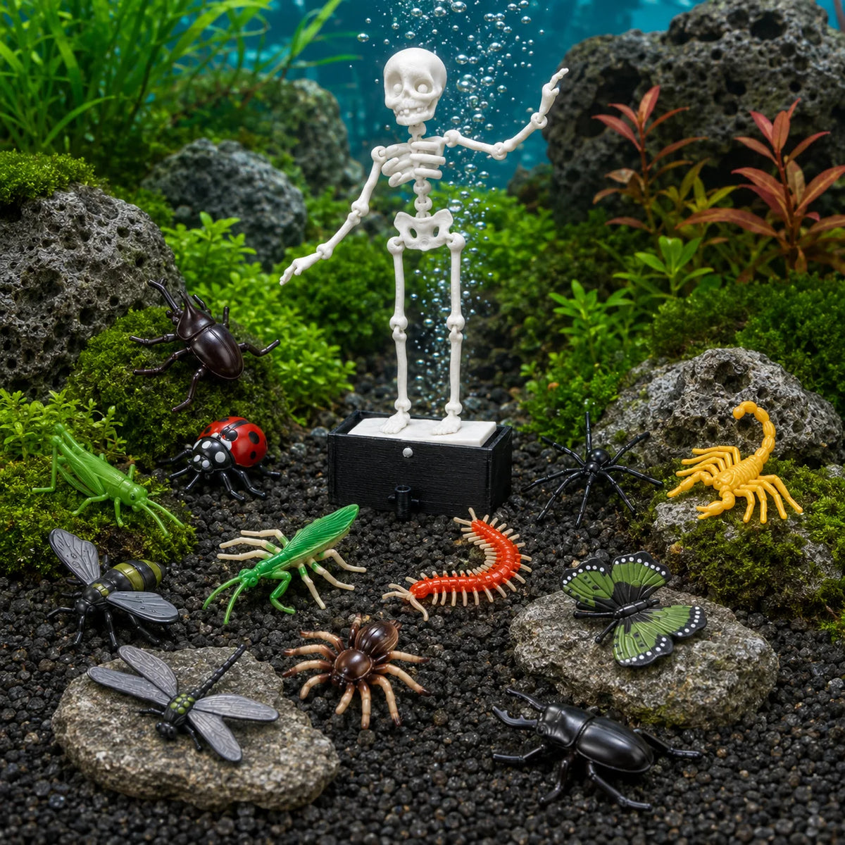 Dancing Skeleton Aquarium Bubbler Ornament for Fish Tanks