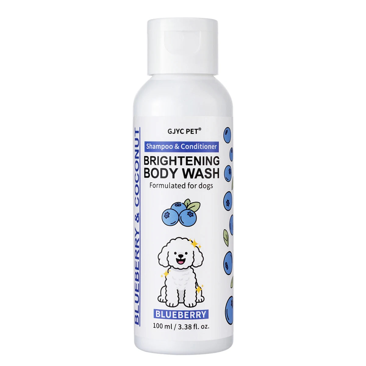 Blueberry Whitening Dog Shampoo for Bright, Shiny & Soft White Coats