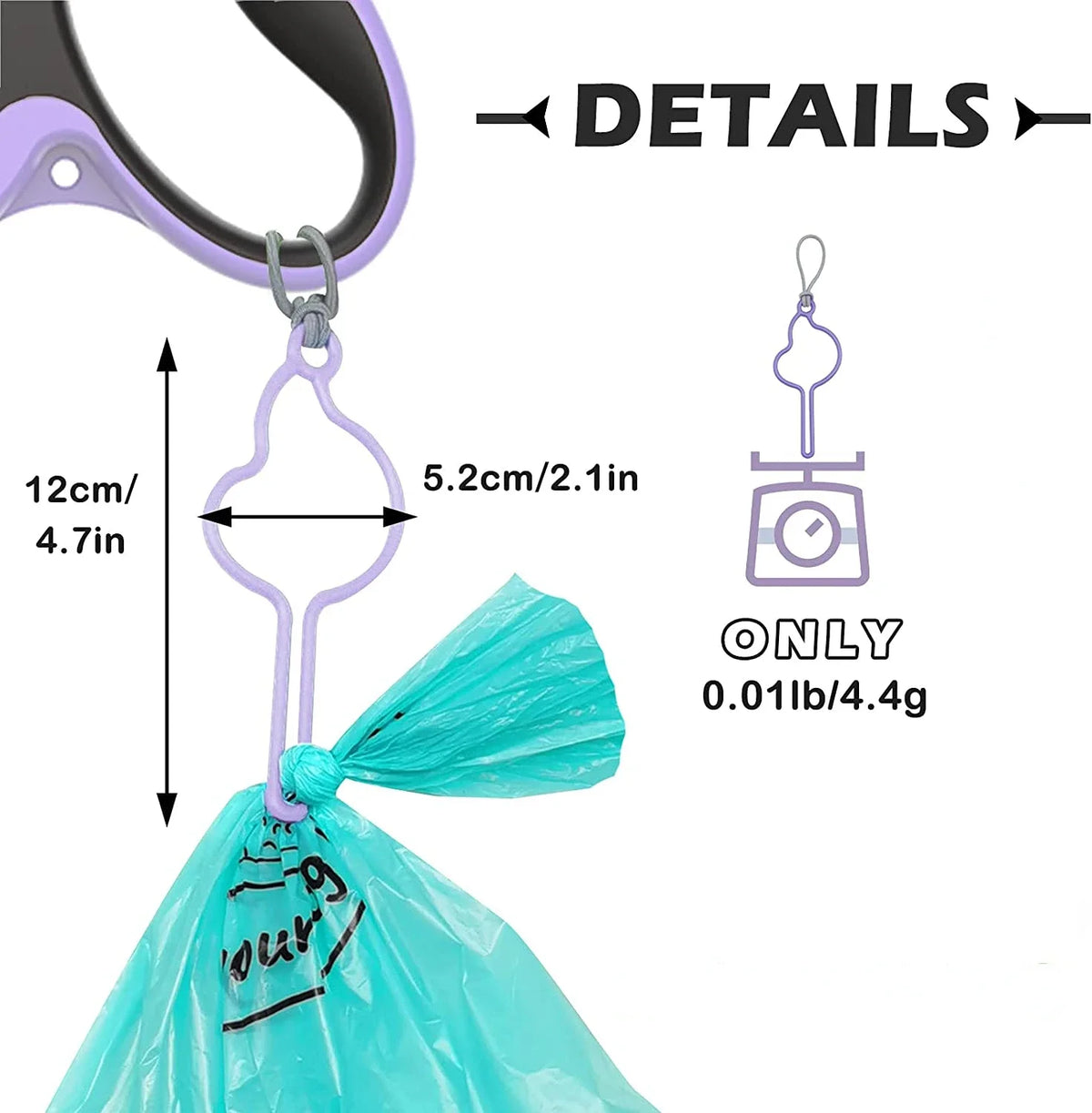 Hands-Free Dog Poop Bag Dispenser Holder for Leash Walks