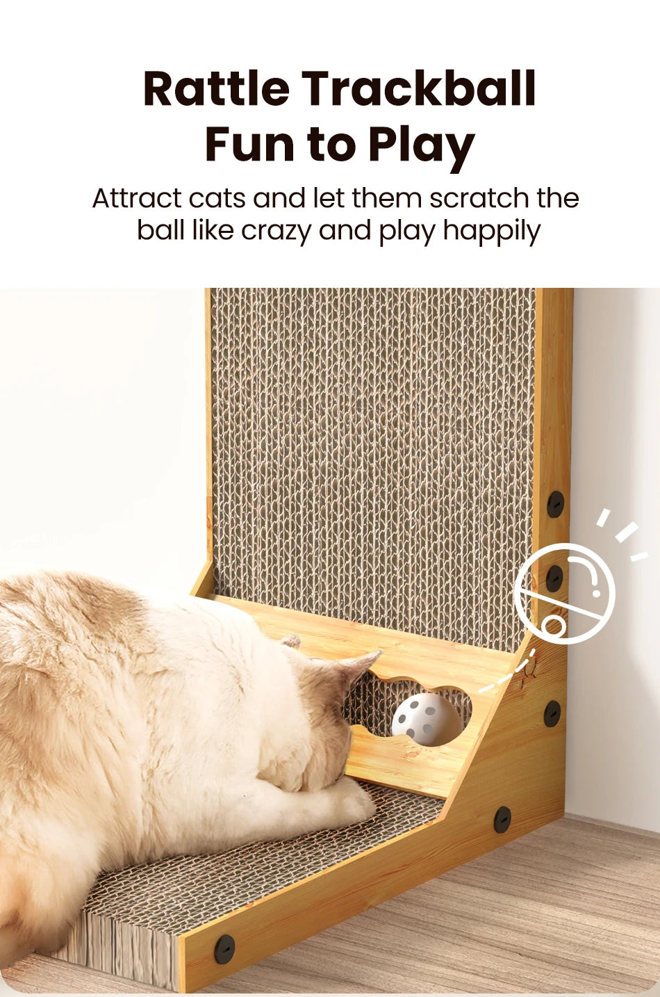 L-Shaped Cat Scratcher Board & Furniture Protector Scratch Mat