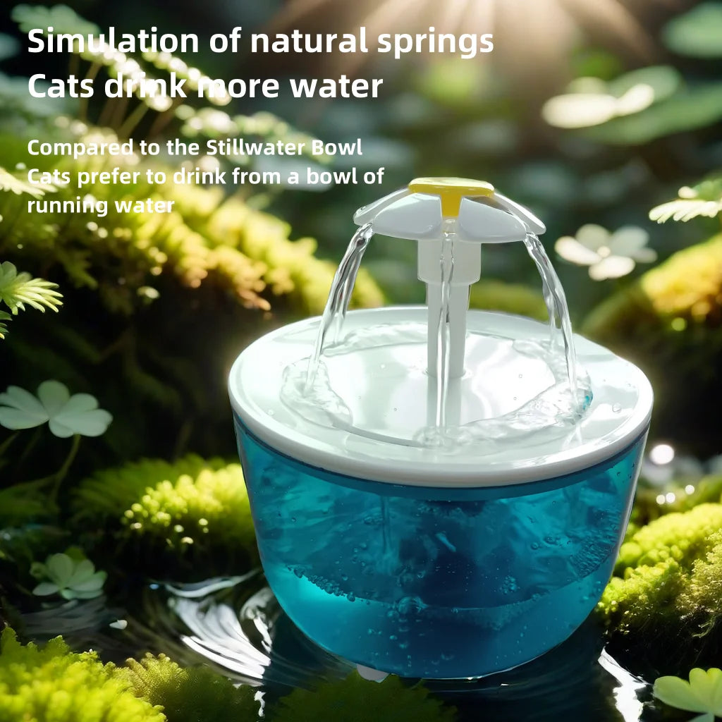 1.2L Silent USB Pet Water Fountain for Cats and Small Dogs