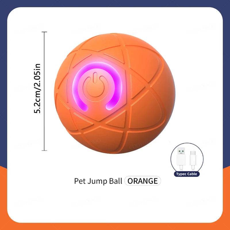 Automatic Moving Bouncing Ball Toy for Dogs, USB Rechargeable Play