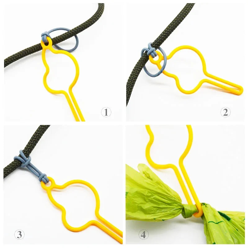 Hands-Free Dog Poop Bag Dispenser Holder for Leash Walks