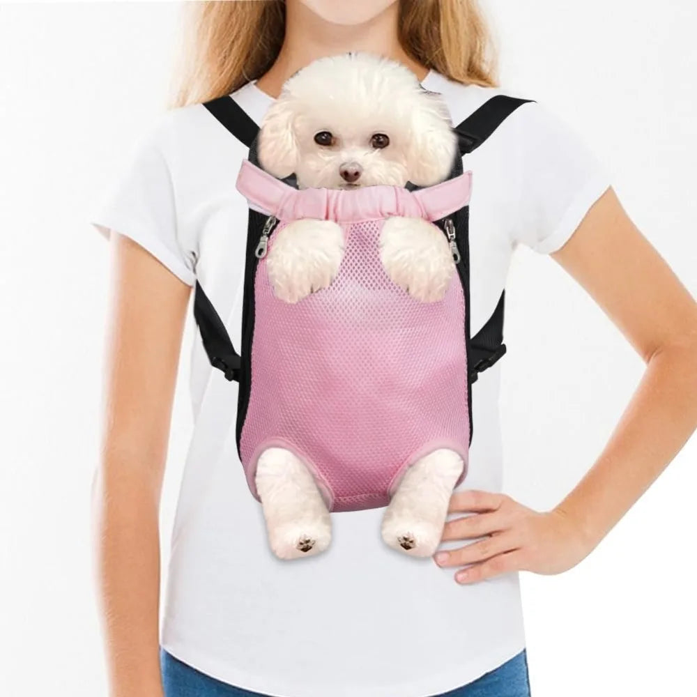 Front Chest Dog Backpack Carrier for Cats & Small Dogs Travel Hiking