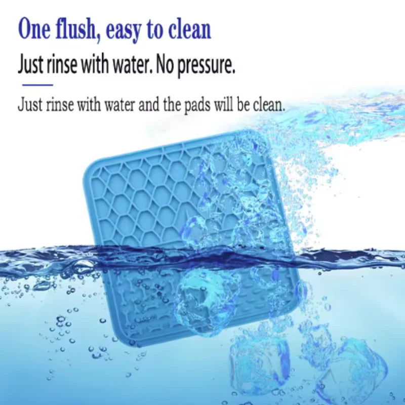 Pet Lick Mat Slow Feeding Plate with Suction, Training Aid