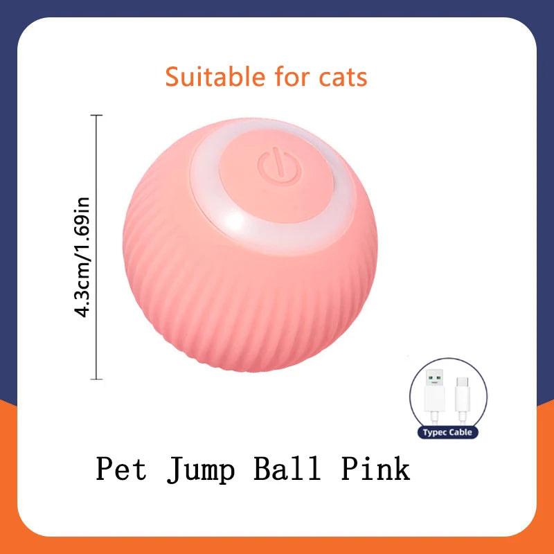 Automatic Moving Bouncing Ball Toy for Dogs, USB Rechargeable Play