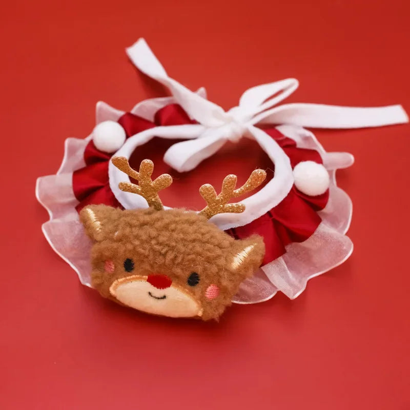 Christmas Pet Collar Bandana, Festive Holiday Dog & Cat