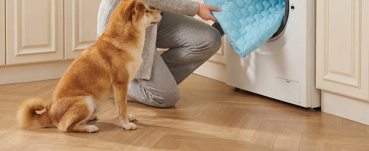 Cooling Pet Mat, Ice Silk Breathable Washable Pad for Dogs & Cats