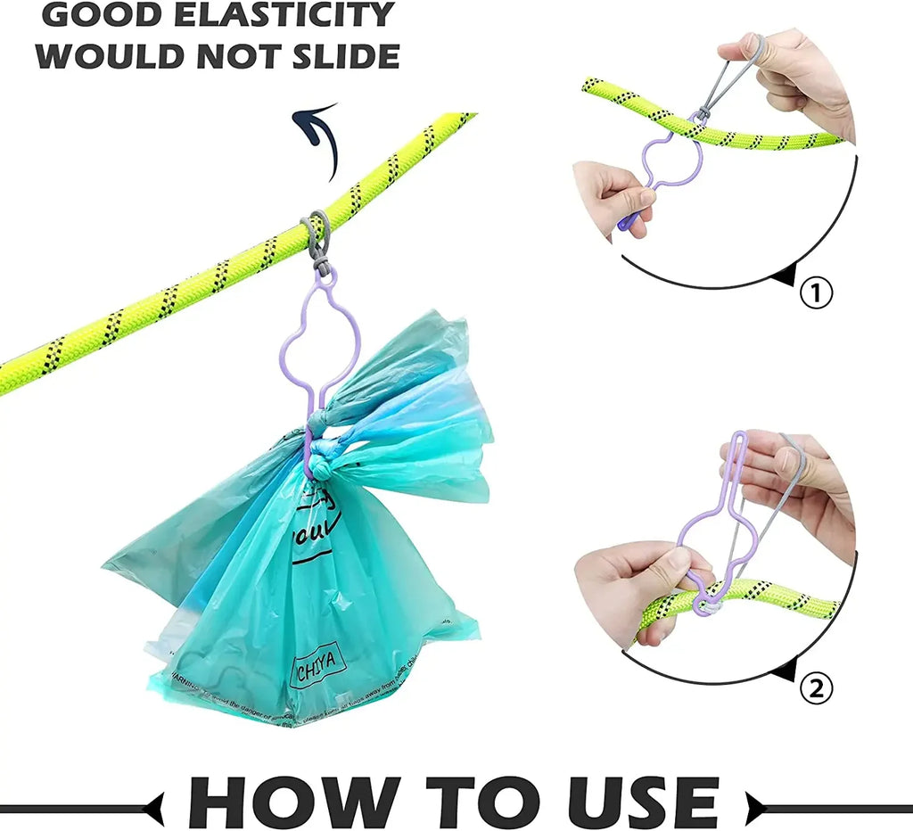 Hands-Free Dog Poop Bag Dispenser Holder for Leash Walks