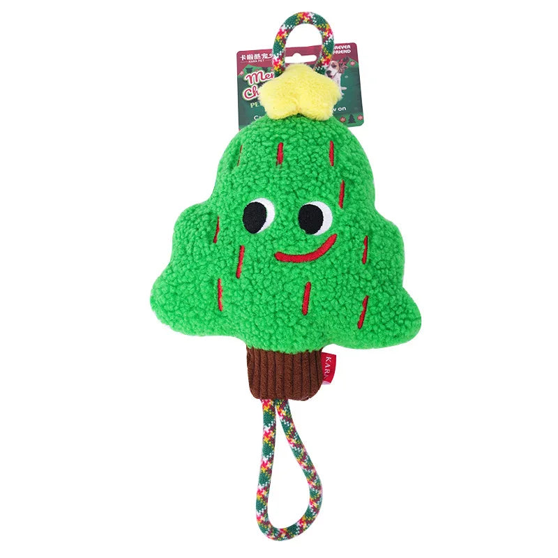 Interactive Christmas Dog Toy Pet Toy Sound Making Chew Proof