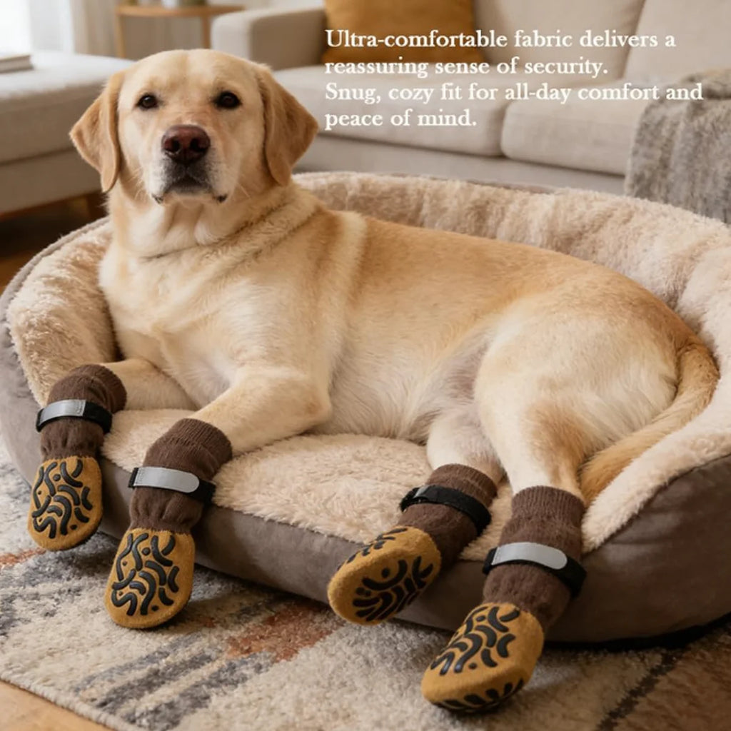4-Piece Waterproof Anti-Slip Dog Socks for Dogs & Cats