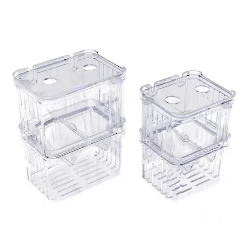 Clear Aquarium Fish Breeder Box, Hatchery for Betta, Guppy & Shrimp