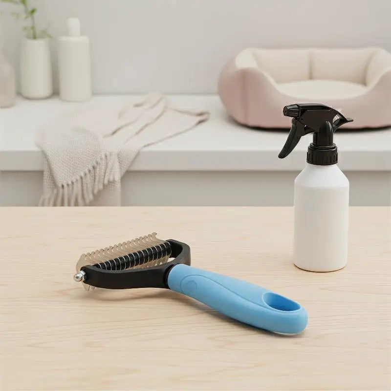 2-in-1 Pet Dematting and Deshedding Brush
