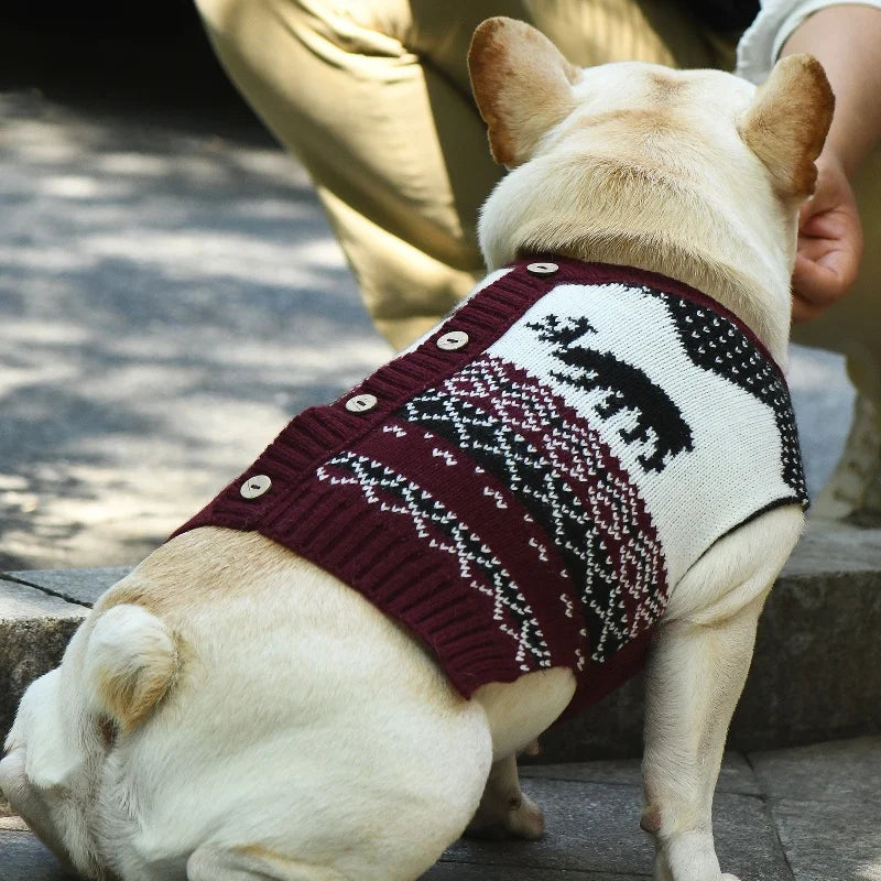 Soft Warm Christmas Turtleneck Dog Sweater for Small Dogs
