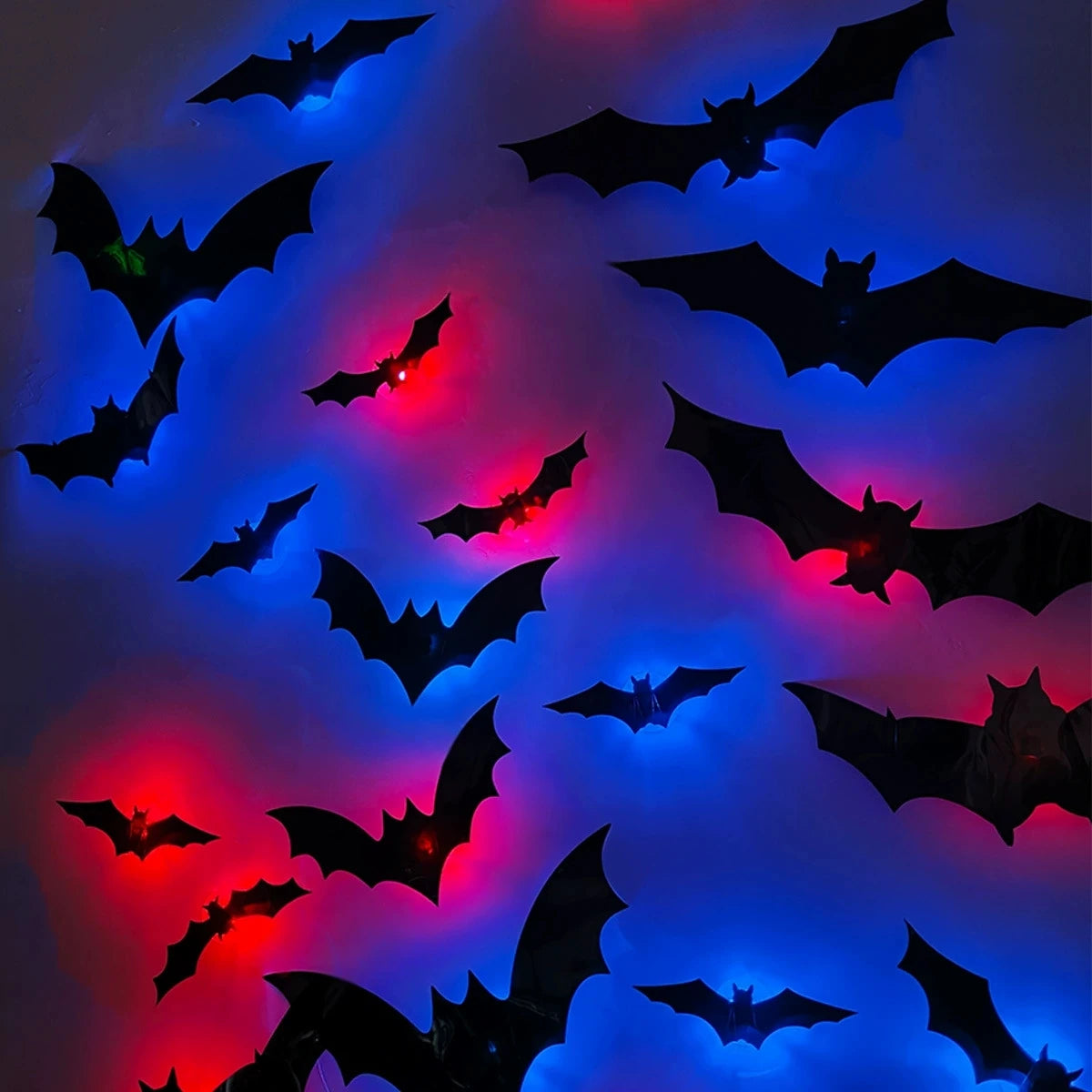3D Bat Halloween LED Night Light Wall Decor
