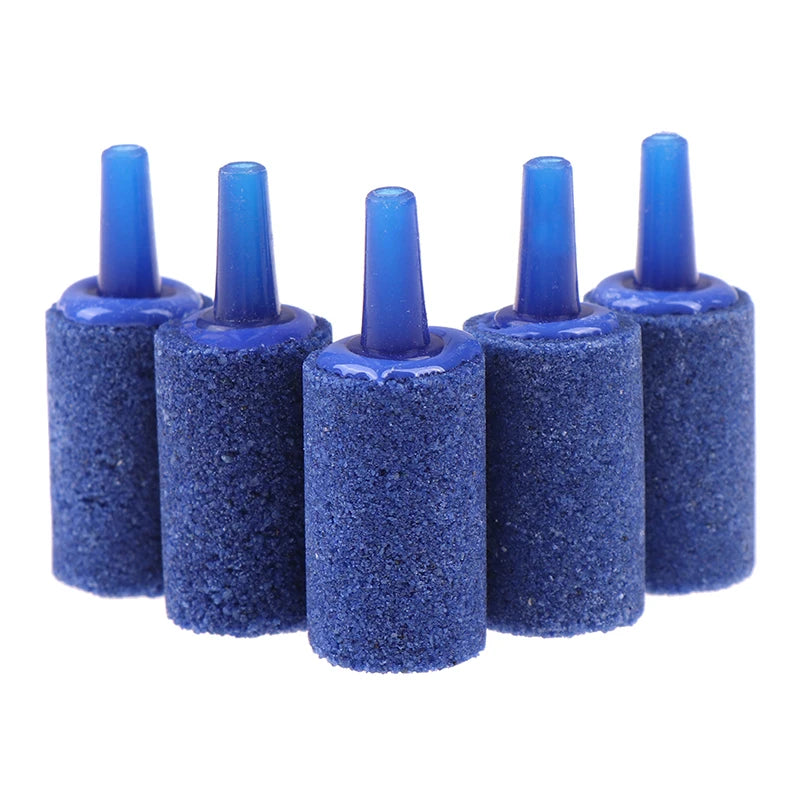 Aquarium Air Stone Cylinder Bubble Diffuser – 5 Pack Fish Tank Aerator