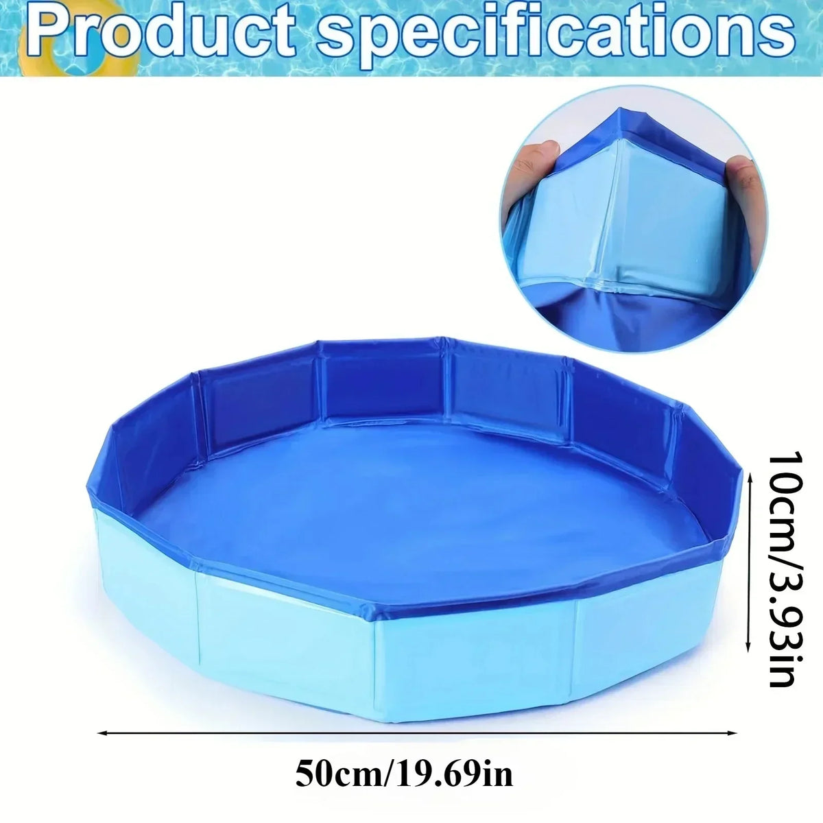 Foldable Dog Bath Pool, Portable Pet Swimming Tub for Dogs & Cats