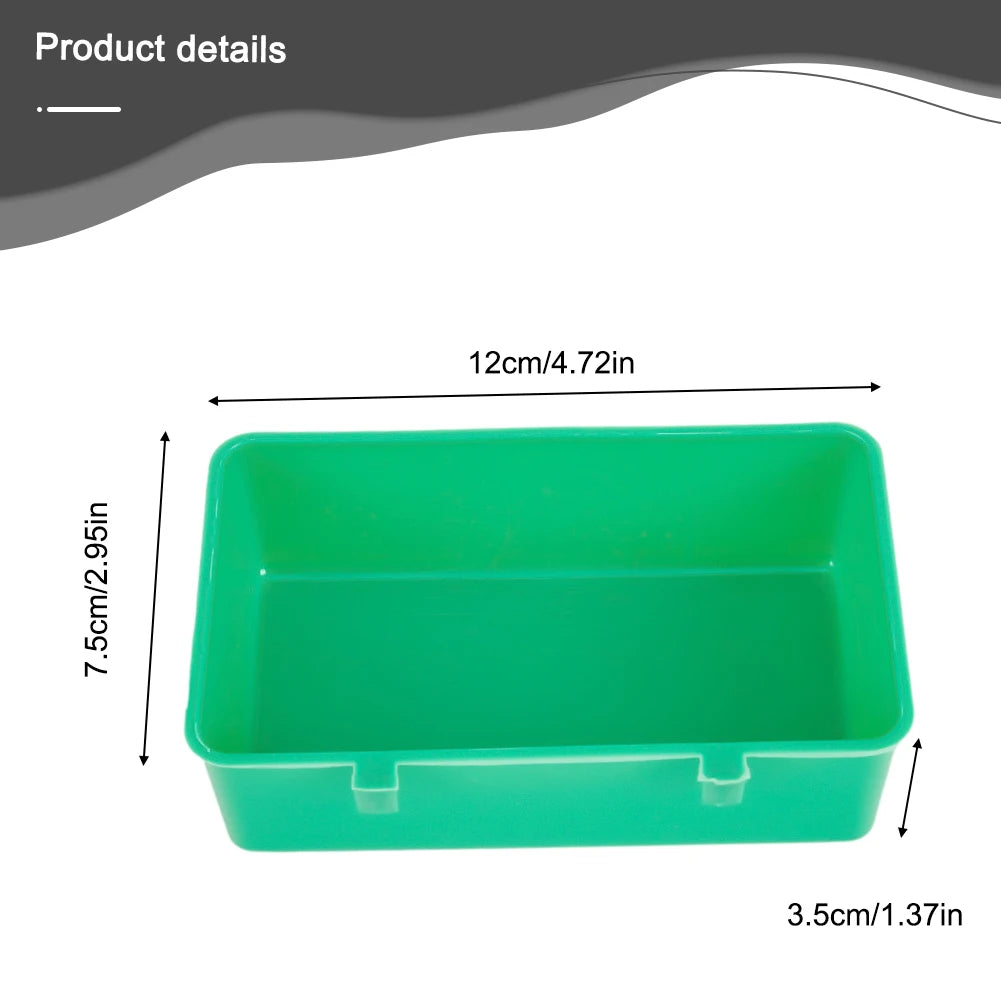 Hanging Plastic Bird Bath Tub, Cage Water and Food Feeder Bowl for Parrots and Pigeons