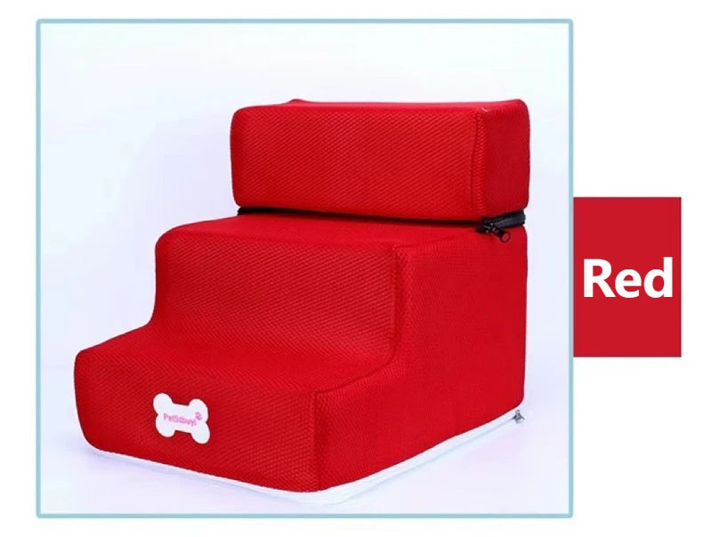 3-Step Anti-Slip Pet Stairs for Small Dogs and Cats to Bed