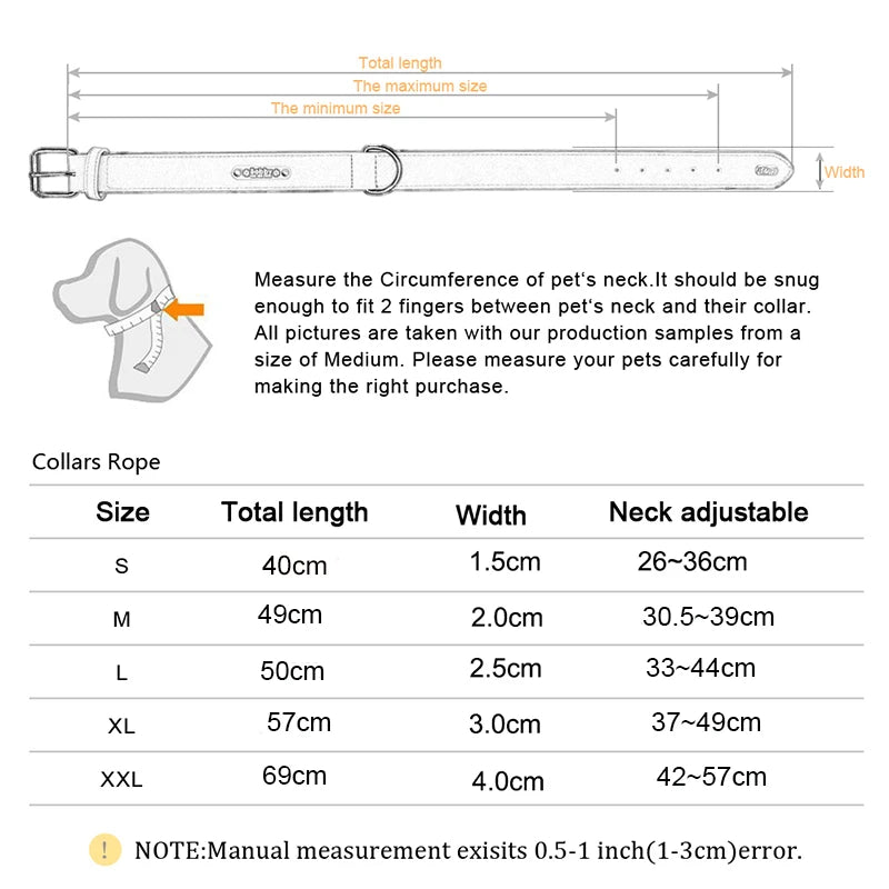 Adjustable Nylon Dog Collar for Small, Medium & Large Dogs Durable