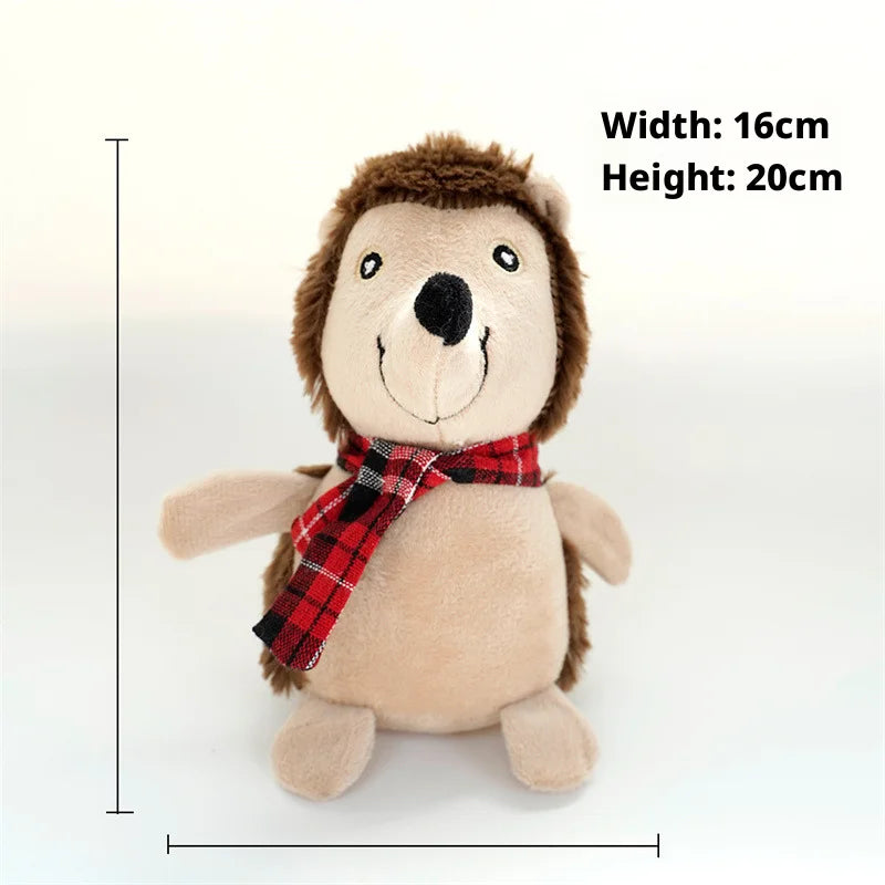 Christmas Dog Plush Santa Squeaky Chew Rope Toy
