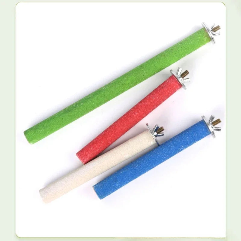 Bird Claw Grinding Perch Stand for Parrot Cages, Nail Care Rod