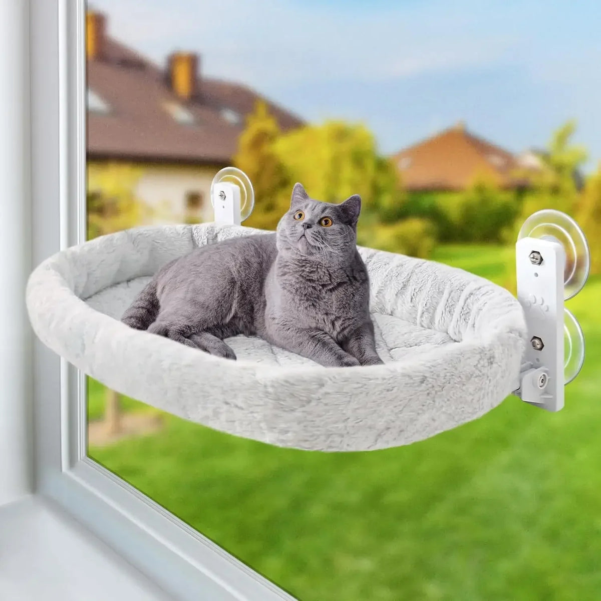 Cat Window Hammock Perch with Suction Cups for Sunbathing