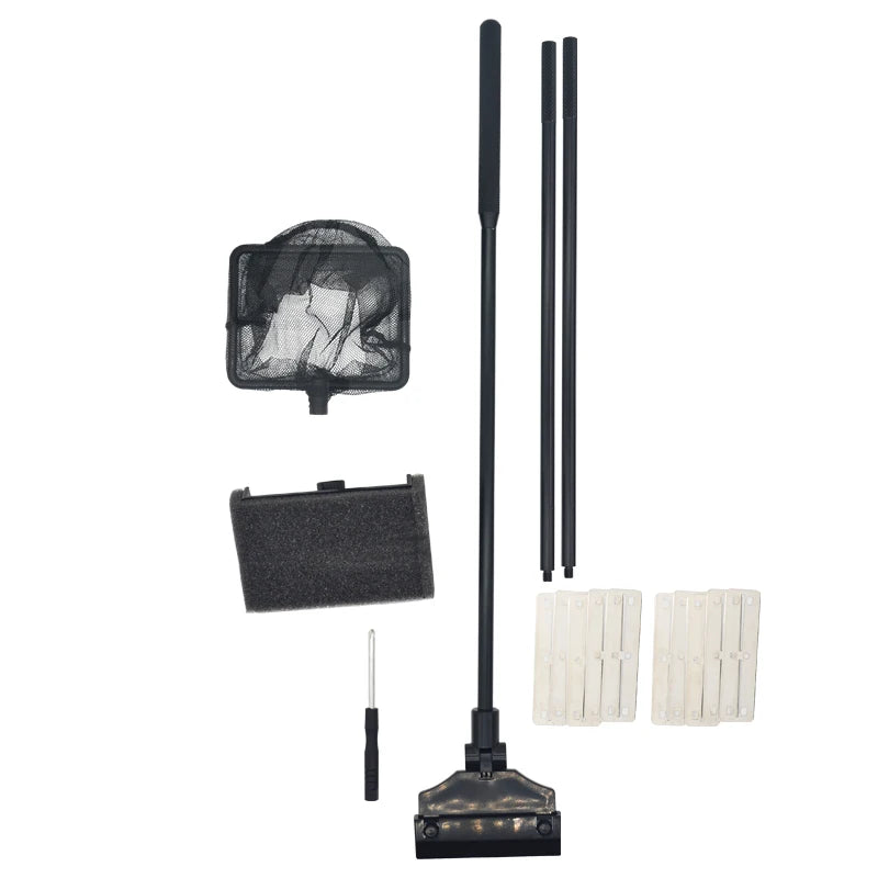 Stainless Steel Aquarium Algae Scraper with Long Handle for Glass Tanks