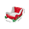 Christmas Sleigh Plush Pet Nest Bed for Cats & Small Dogs