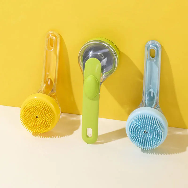 Massaging Pet Bath Brush for Small Dogs and Cats