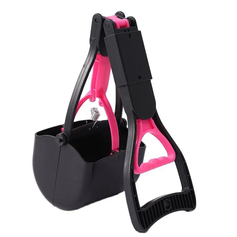 Heavy-Duty Dog Poop Scooper Jaw Clamp, Long-Handle Waste Picker
