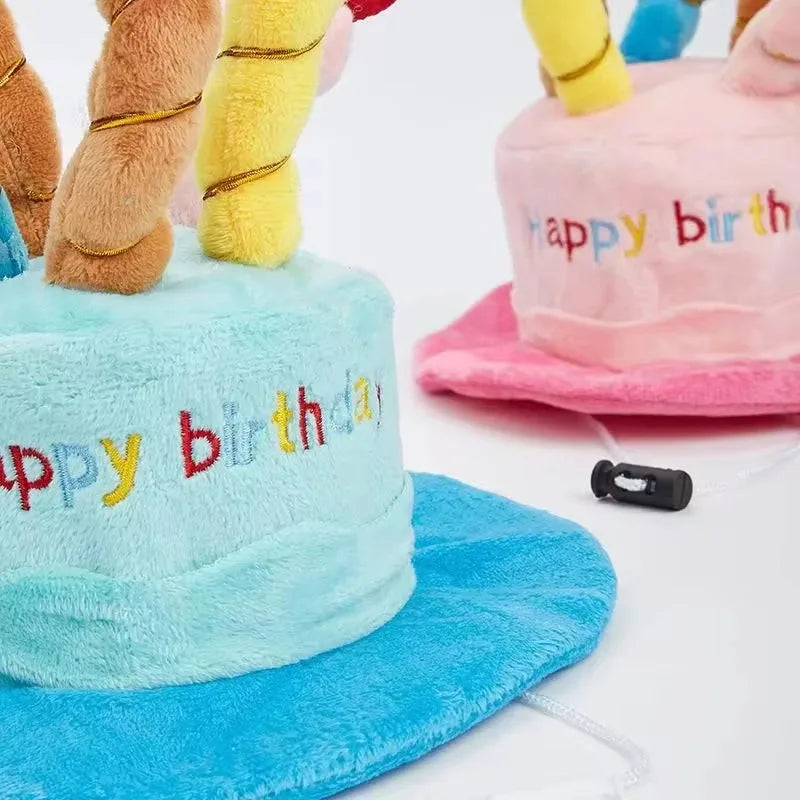 Dog Birthday Cake Hat, Cute Pet Party Headwear Cap