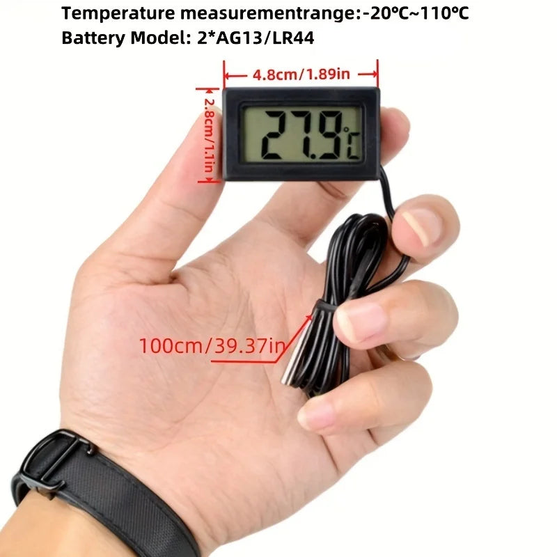 Digital Aquarium Thermometer with Probe & Suction Cup for Fish Tanks