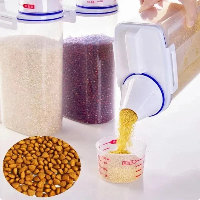 Airtight Pet Food Storage Container with Scoop – Dry Food Jar