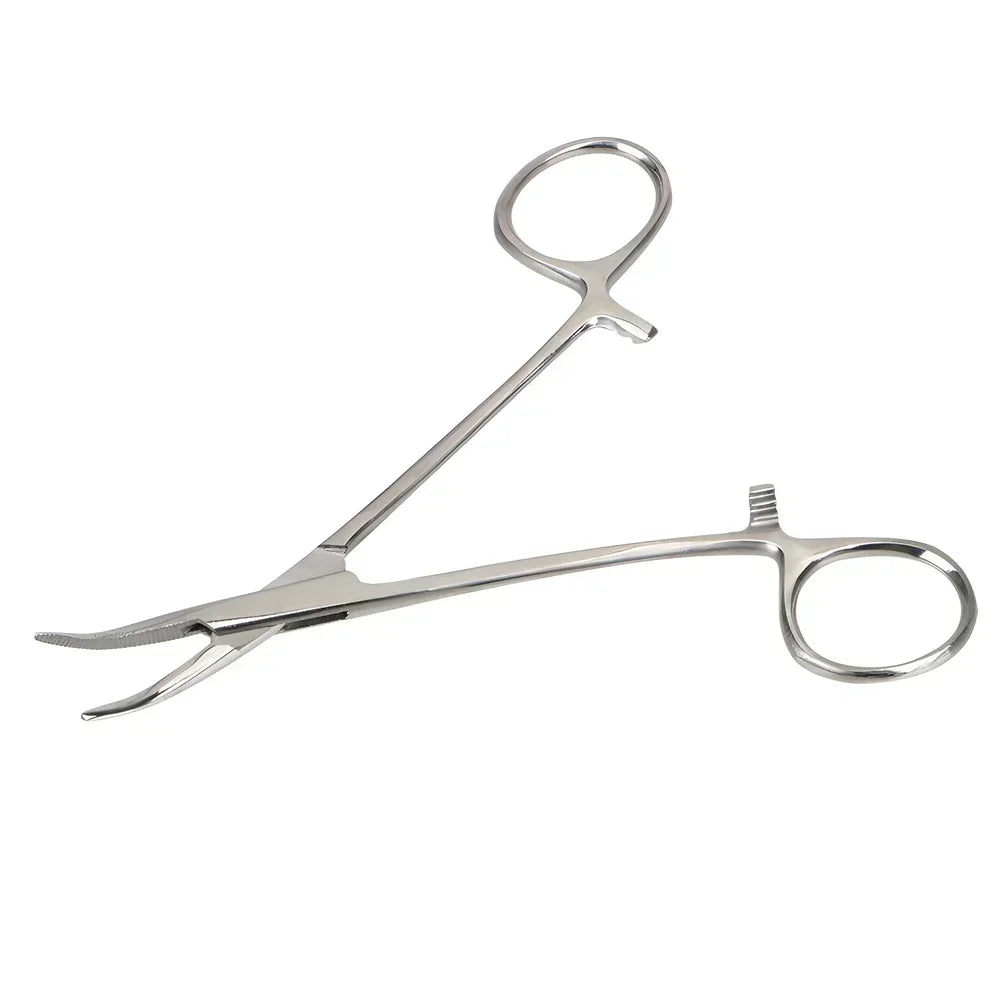 Curved Stainless Steel Pet Hemostat for Ear Hair Removal & Grooming
