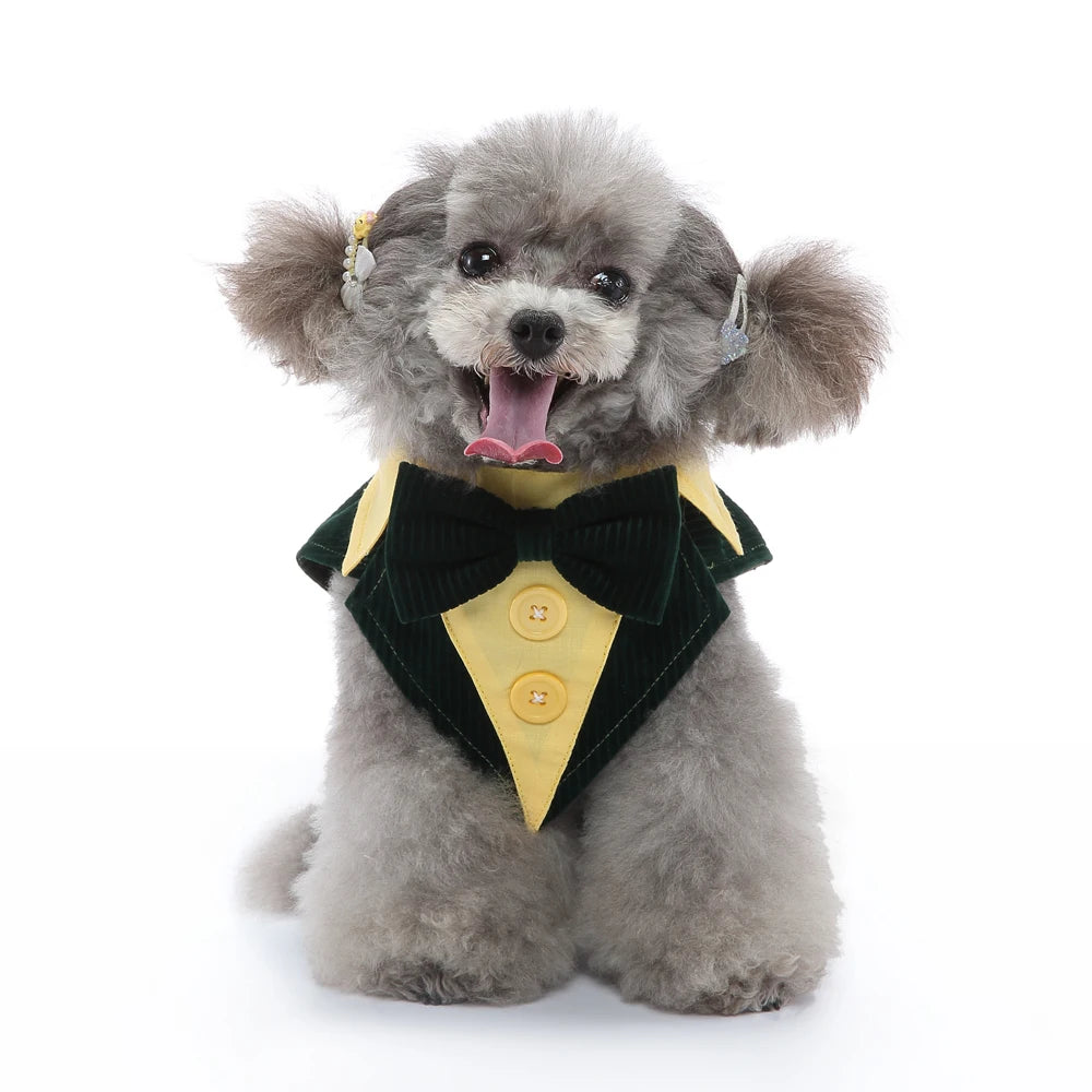 Dog Tuxedo Formal Suit, Christmas & Halloween Party Costume